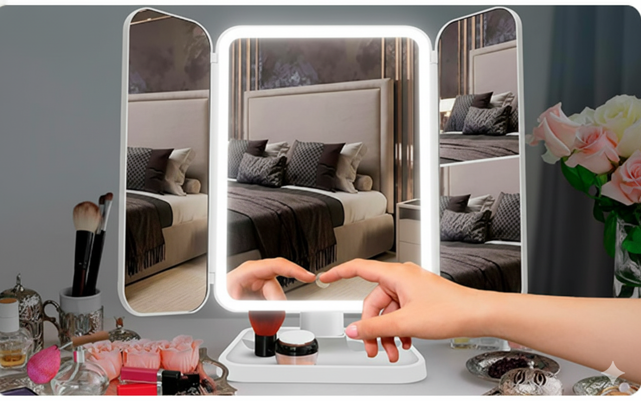 Espejo Triple Con Luces