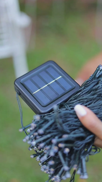 Luces Navideñas Con Panel Solar 30 metros